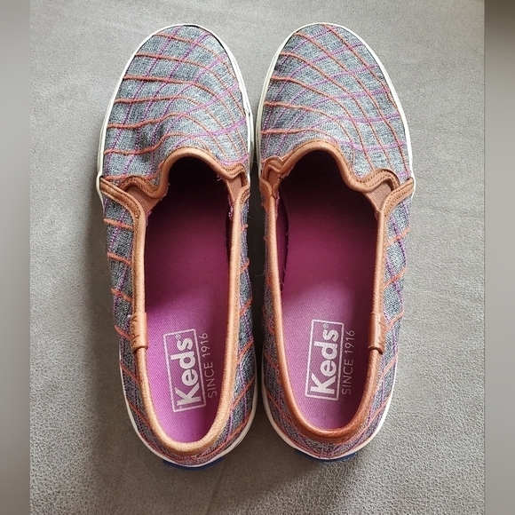 Keds Women's Double Darker Windowpane Plaid Casual Shoes size 8 - Picture 4 of 9